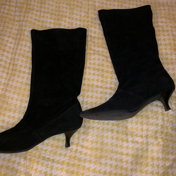 Franco Sarto Shoes - Franco Sarto Black Suede scrunchy boots